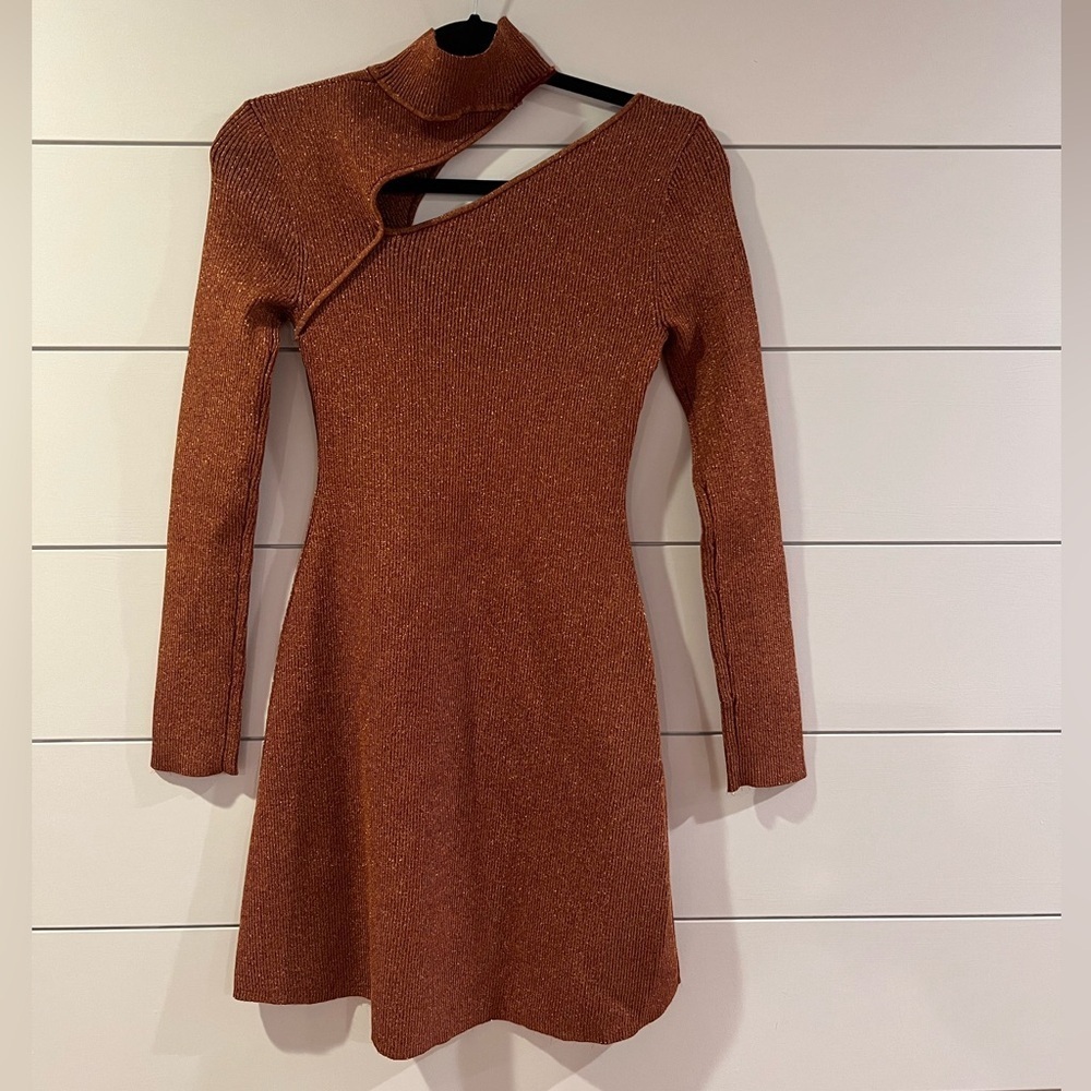 Cult Gaia cut out jet mini dress, beautiful brown color, XS - Picture 1 of 10